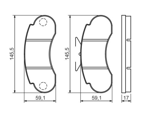 Brake Pad Set, disc brake BP516 Bosch, Image 5