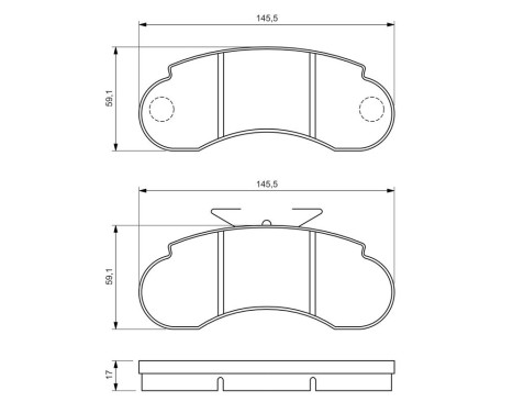 Brake Pad Set, disc brake BP516 Bosch, Image 6
