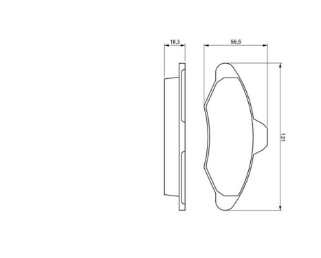 Brake Pad Set, disc brake BP518 Bosch, Image 5