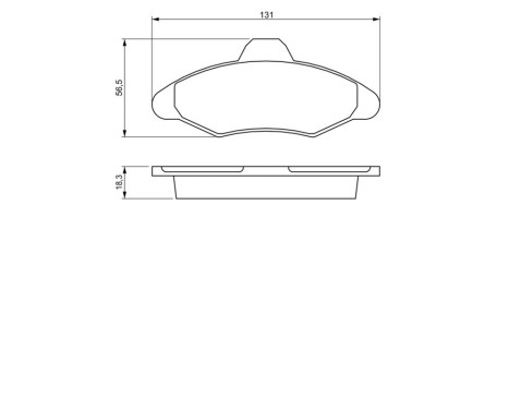 Brake Pad Set, disc brake BP518 Bosch, Image 6