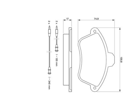 Brake Pad Set, disc brake BP520 Bosch, Image 5