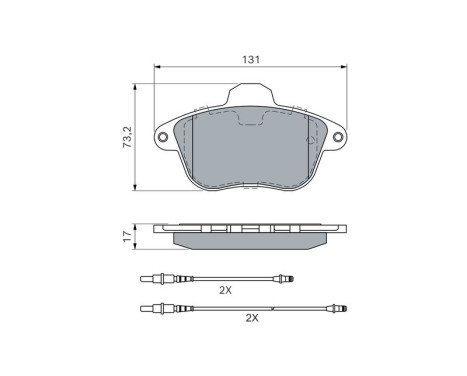 Brake Pad Set, disc brake BP520 Bosch, Image 5