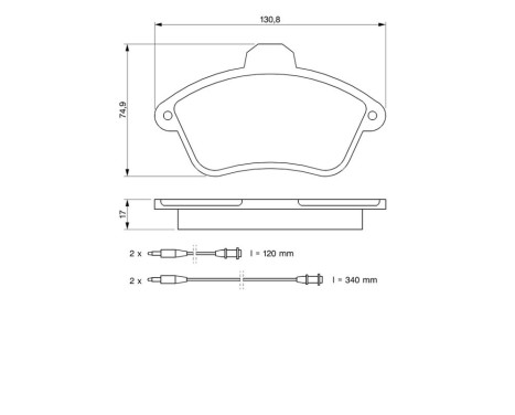 Brake Pad Set, disc brake BP520 Bosch, Image 6