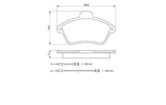 Brake Pad Set, disc brake BP520 Bosch, Image 6