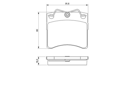 Brake Pad Set, disc brake BP523 Bosch, Image 6
