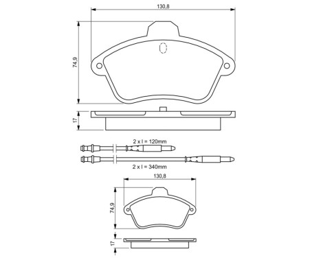 Brake Pad Set, disc brake BP526 Bosch, Image 6