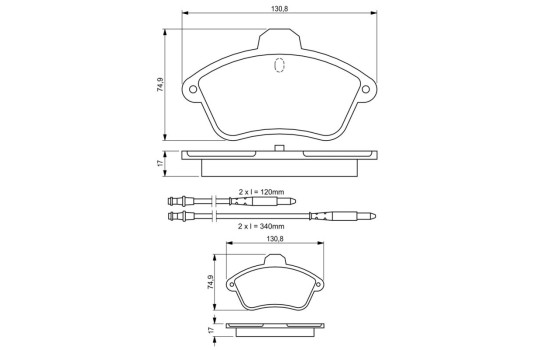 Brake Pad Set, disc brake BP526 Bosch, Image 6