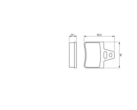 Brake Pad Set, disc brake BP527 Bosch, Image 5