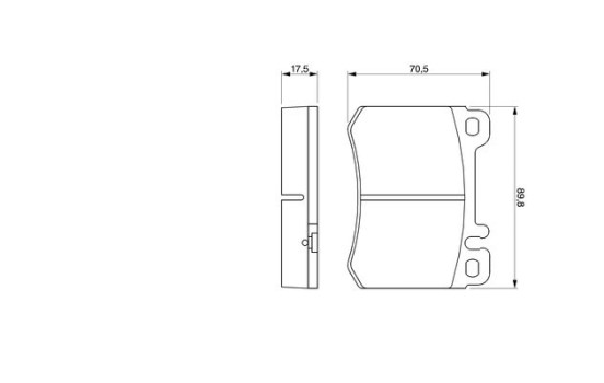 Brake Pad Set, disc brake BP528 Bosch, Image 5