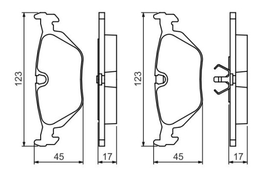 Brake Pad Set, disc brake BP533 Bosch, Image 5
