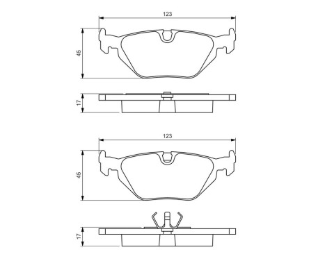 Brake Pad Set, disc brake BP533 Bosch, Image 6