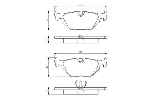Brake Pad Set, disc brake BP533 Bosch, Image 6