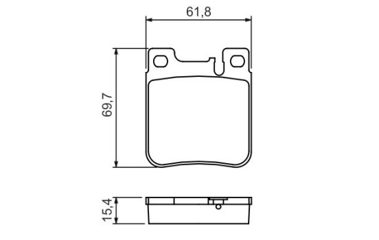Brake Pad Set, disc brake BP534 Bosch, Image 5