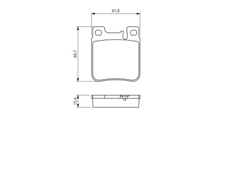Brake Pad Set, disc brake BP534 Bosch, Image 6
