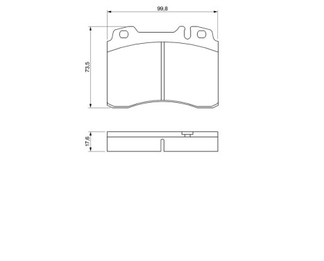 Brake Pad Set, disc brake BP535 Bosch, Image 8