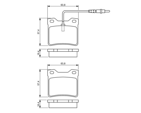 Brake Pad Set, disc brake BP536 Bosch, Image 6