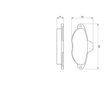 Brake Pad Set, disc brake BP537 Bosch, Image 5