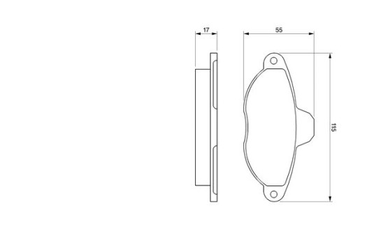 Brake Pad Set, disc brake BP537 Bosch, Image 5