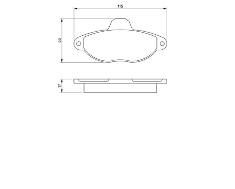 Brake Pad Set, disc brake BP537 Bosch, Image 6