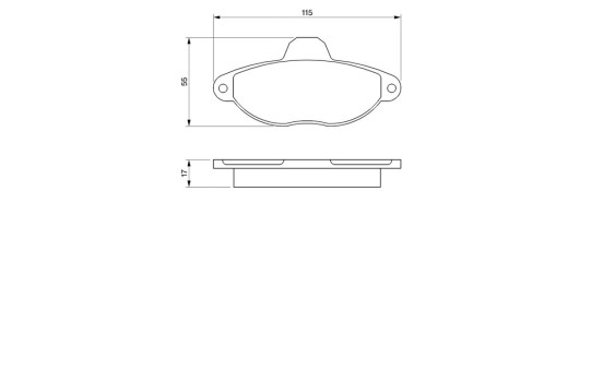 Brake Pad Set, disc brake BP537 Bosch, Image 6