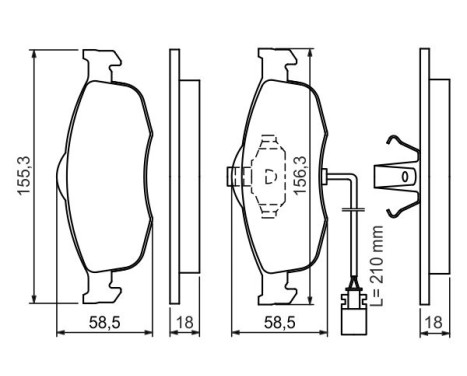 Brake Pad Set, disc brake BP540 Bosch, Image 5