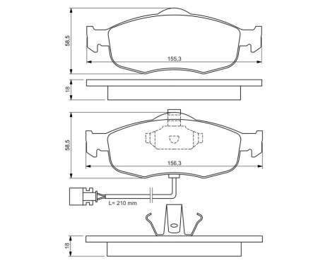 Brake Pad Set, disc brake BP540 Bosch, Image 6
