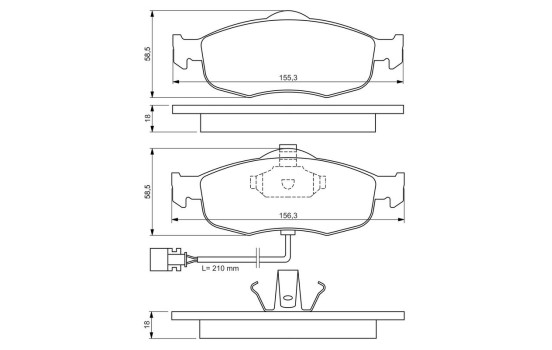 Brake Pad Set, disc brake BP540 Bosch, Image 6