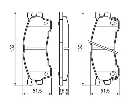 Brake Pad Set, disc brake BP544 Bosch, Image 5