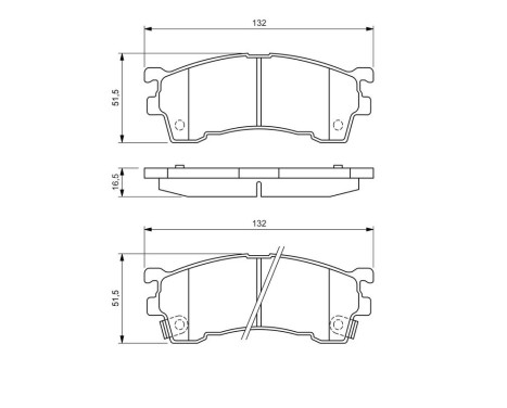 Brake Pad Set, disc brake BP544 Bosch, Image 6