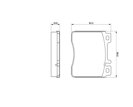 Brake Pad Set, disc brake BP545 Bosch, Image 7