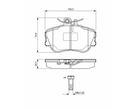 Brake Pad Set, disc brake BP546 Bosch, Image 6