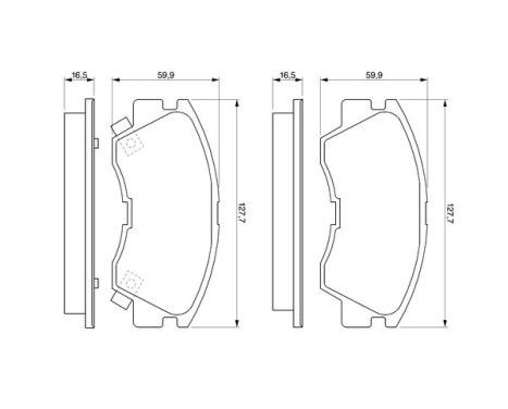 Brake Pad Set, disc brake BP547 Bosch, Image 5