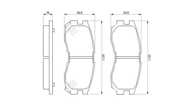 Brake Pad Set, disc brake BP548 Bosch, Image 5