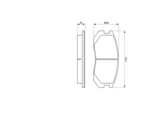 Brake Pad Set, disc brake BP549 Bosch, Image 5