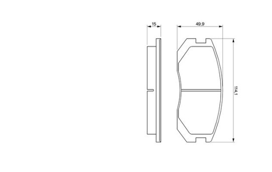 Brake Pad Set, disc brake BP549 Bosch, Image 5