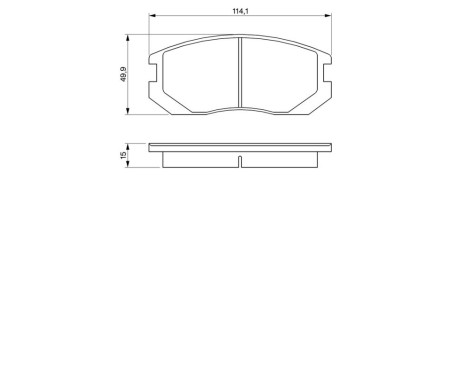 Brake Pad Set, disc brake BP549 Bosch, Image 6