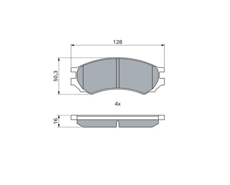 Brake Pad Set, disc brake BP550 Bosch, Image 5