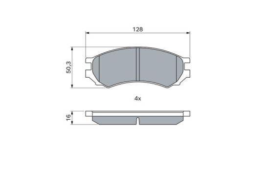 Brake Pad Set, disc brake BP550 Bosch, Image 5
