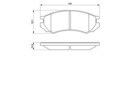 Brake Pad Set, disc brake BP550 Bosch, Image 6