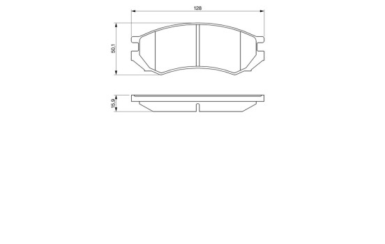 Brake Pad Set, disc brake BP550 Bosch, Image 6