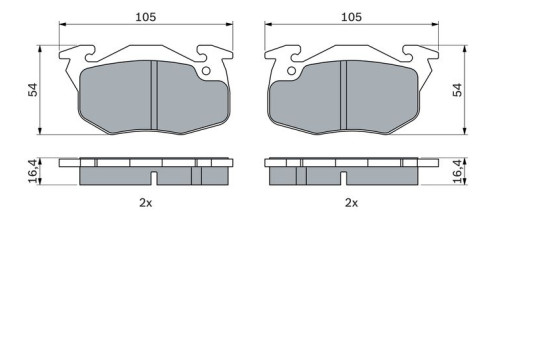 Brake Pad Set, disc brake BP552 Bosch, Image 5