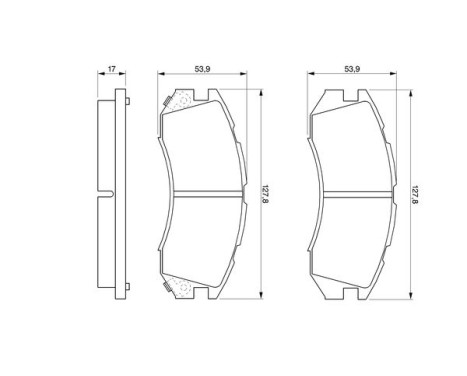 Brake Pad Set, disc brake BP553 Bosch, Image 5