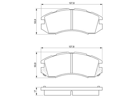 Brake Pad Set, disc brake BP553 Bosch, Image 6