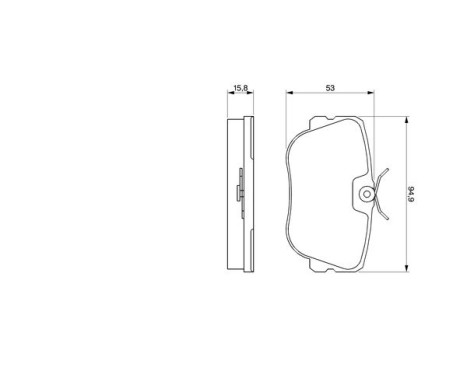 Brake Pad Set, disc brake BP556 Bosch, Image 5