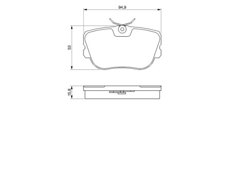 Brake Pad Set, disc brake BP556 Bosch, Image 6