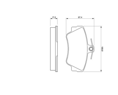 Brake Pad Set, disc brake BP557 Bosch, Image 5