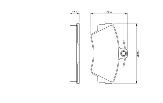 Brake Pad Set, disc brake BP557 Bosch, Image 5