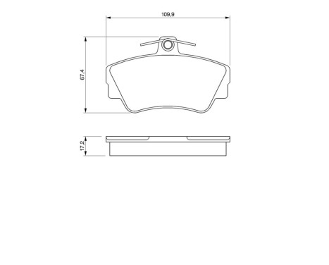 Brake Pad Set, disc brake BP557 Bosch, Image 6