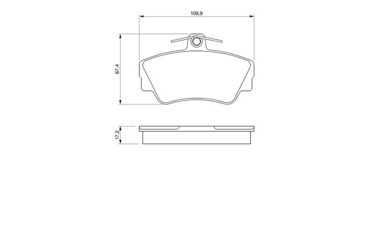 Brake Pad Set, disc brake BP557 Bosch, Image 6