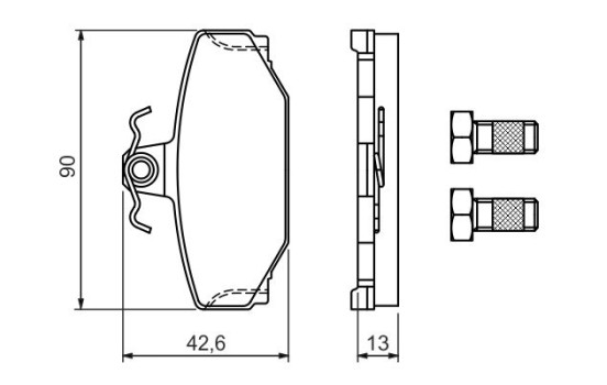 Brake Pad Set, disc brake BP561 Bosch, Image 6